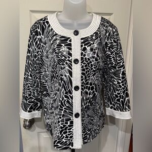 Chico's Sequin Monochrome Jacket